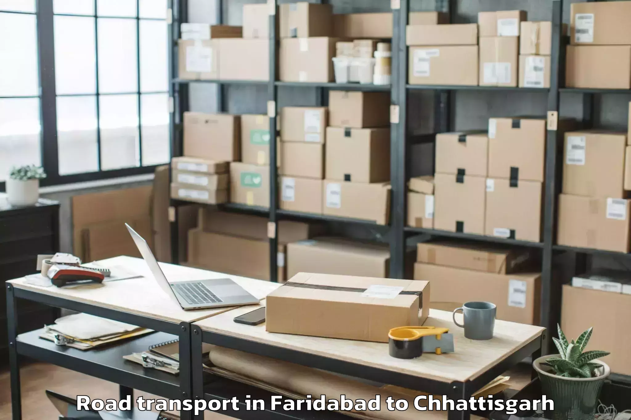 Book Faridabad to Gunderdehi Road Transport